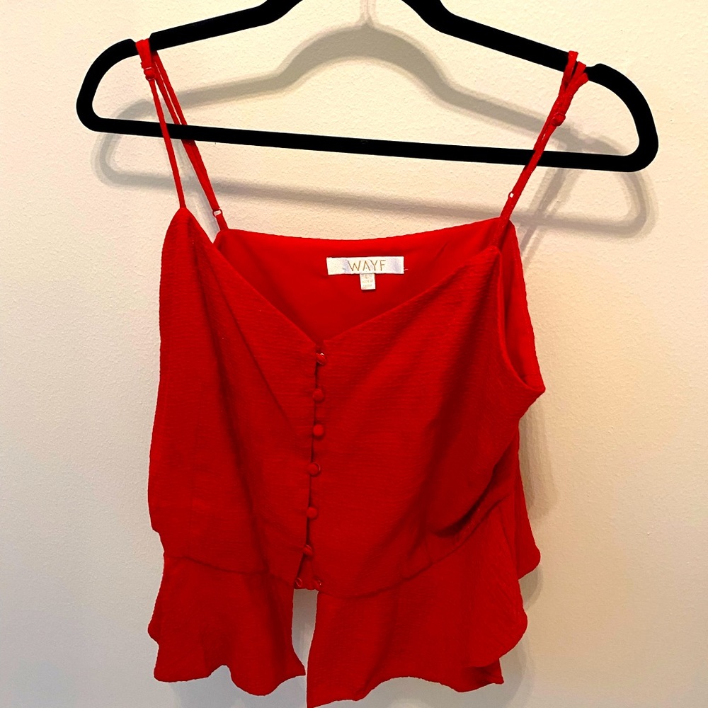 Red boutique crop top